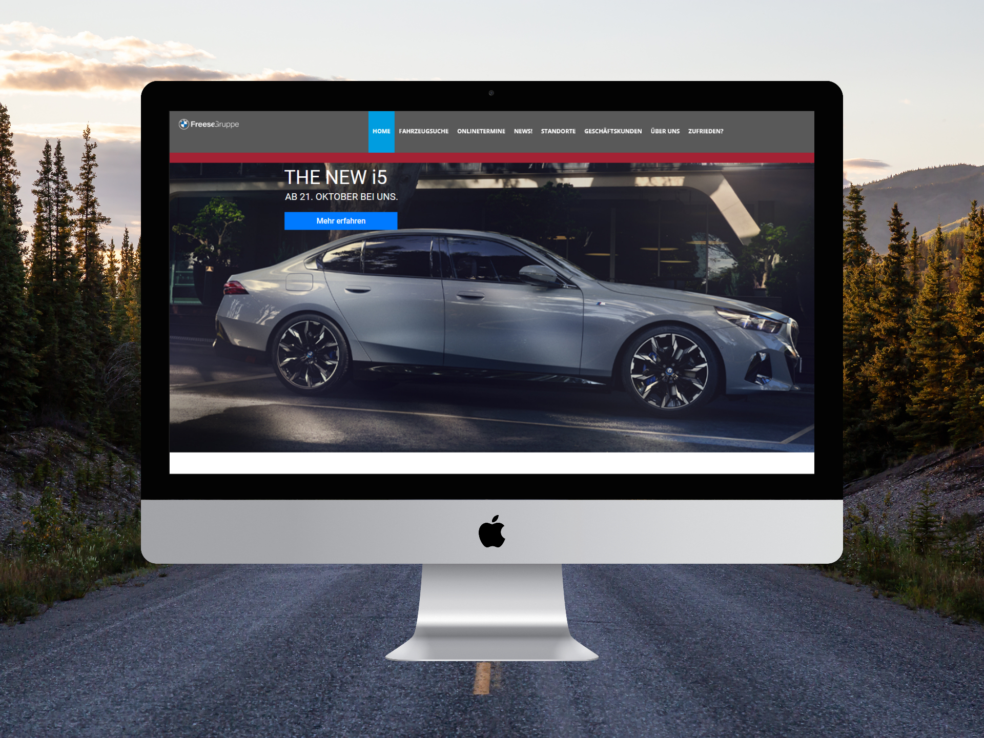 Freese Gruppe Mockup Desktop