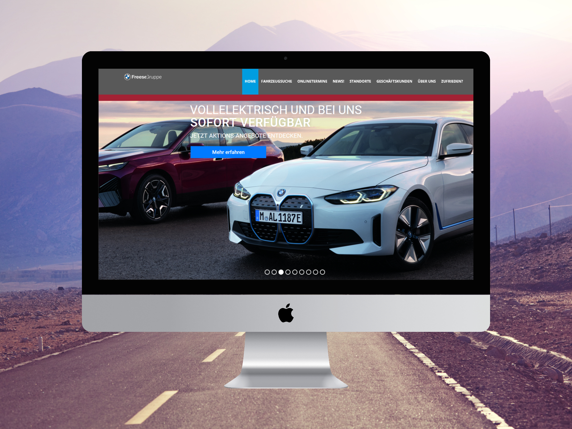 Freese Gruppe Mockup Desktop