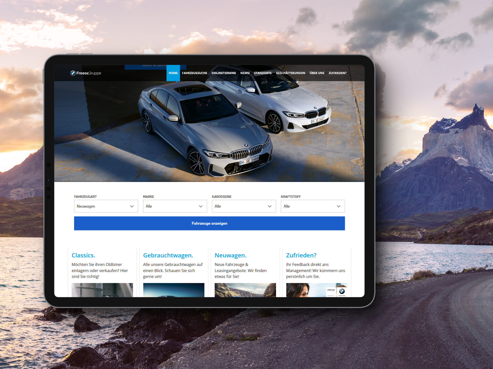 Freese Gruppe Mockup Tablet