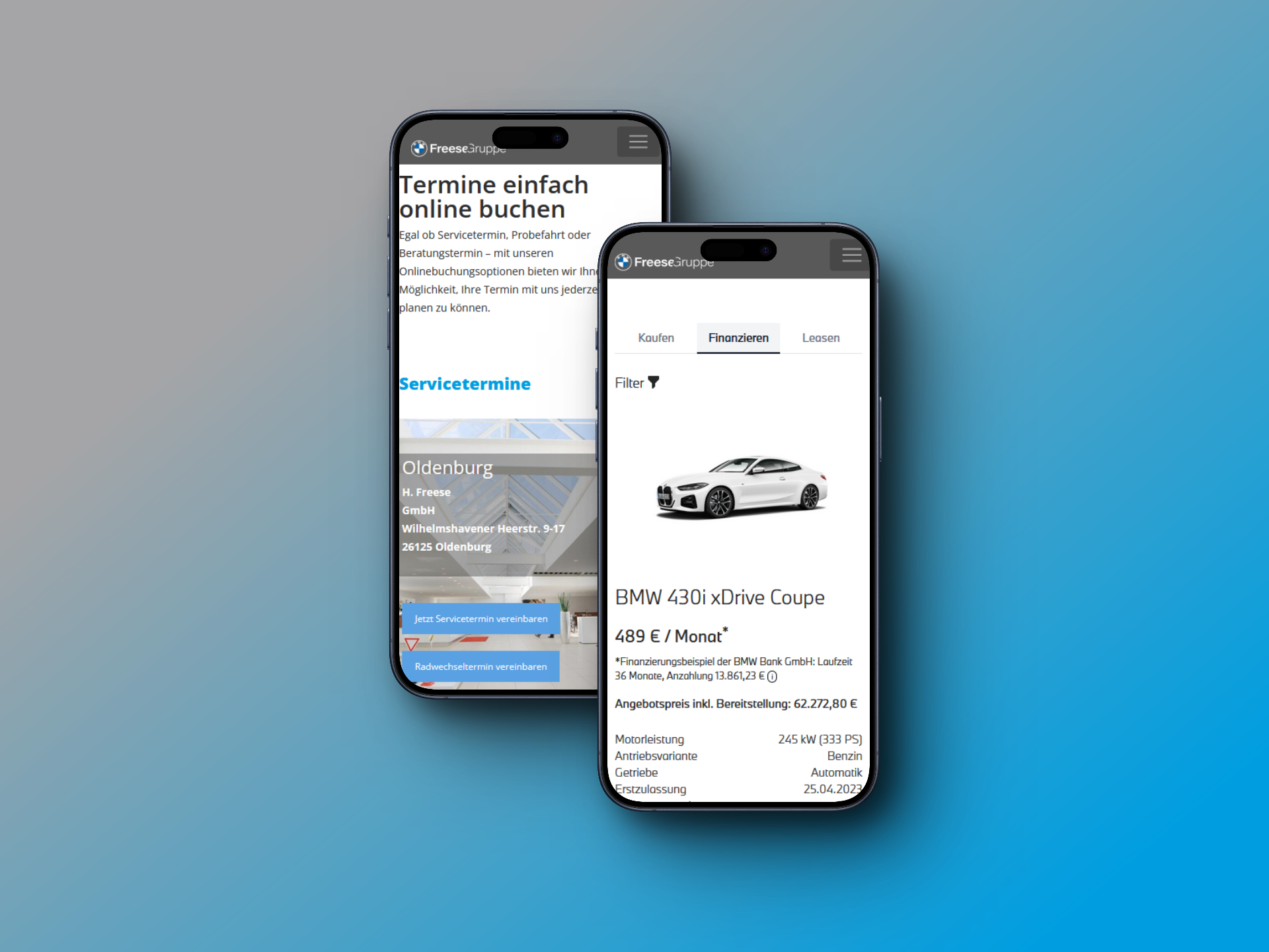Freese Gruppe Mockup Mobile