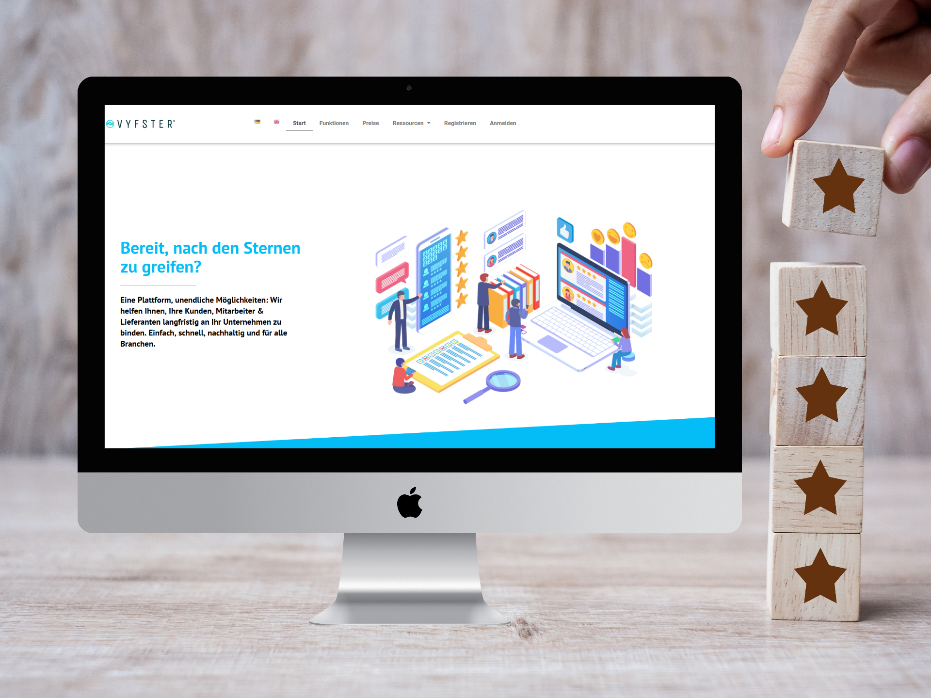 Vyfster Mockup Desktop